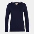 Barbour Pendle Crew Neck Sweater-Navy/Rosewood