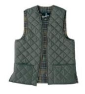 Barbour Quilted Zip in Waistcoat-Light Olive