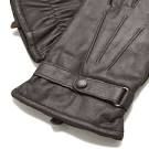 Barbour Mens Burnished Leather Thinsulate Gloves. Dark Brown