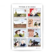 Tea Towel - Tottering in the garden
