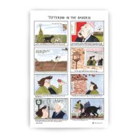 Tea Towel - Tottering in the garden