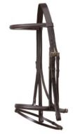 Wembley Snaffle with Flash Noseband and Rubber Grip Reins