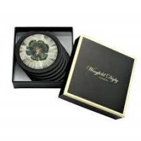 Wingfield Digby Duck and Green Pheasant Feather & Glass 6 Coaster Set