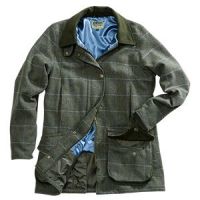 Hoggs Ladies Coat. Albany - Green Herringbone