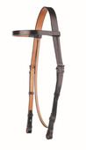 Jeffries Traditional Headstall Plain Brow band Havana Pony Size 5/8th" Cheeks